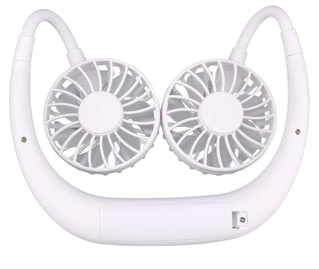 portable USB Rechargeable nackband lazy neck hanging dua colling fan