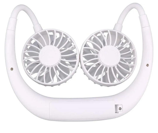 portable USB Rechargeable nackband lazy neck hanging dua colling fan