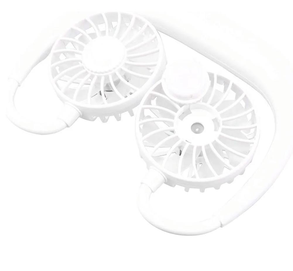 portable USB Rechargeable nackband lazy neck hanging dua colling fan