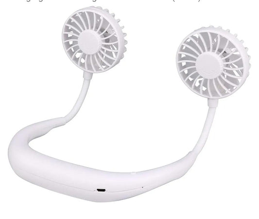 portable USB Rechargeable nackband lazy neck hanging dua colling fan